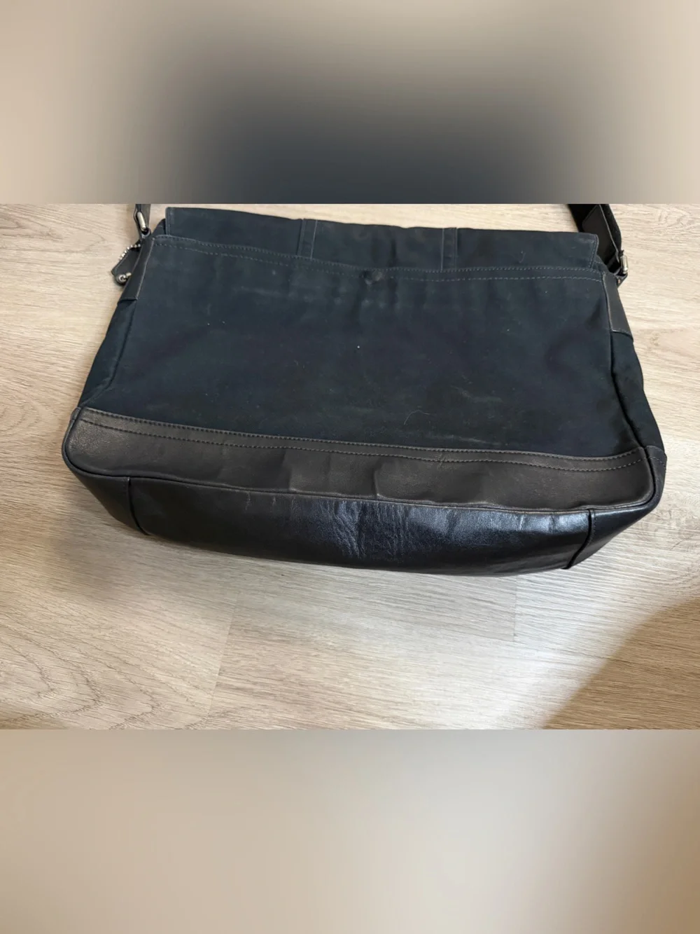 Coach Black Canvas & Leather Messenger Bag